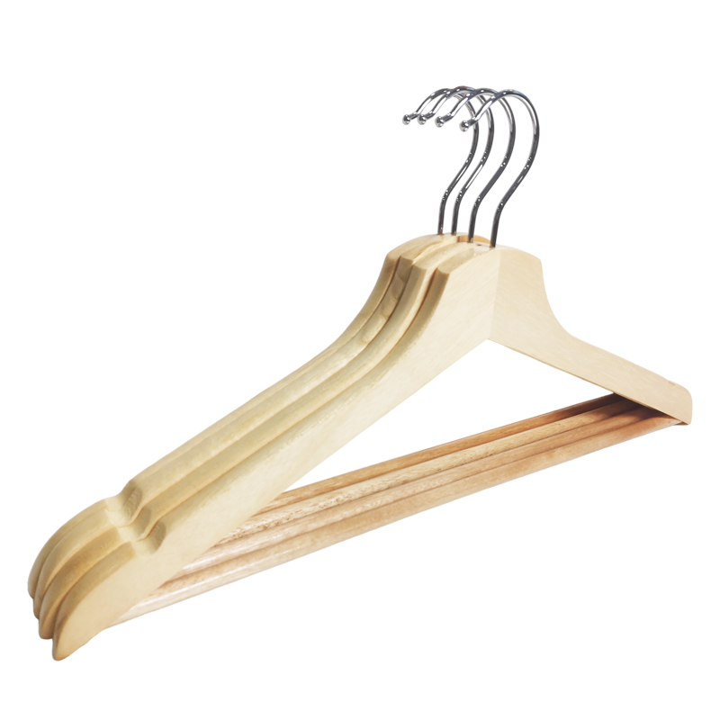 IKEA Style Natural Wooden Hangers Wood Clothes Hangers with 360° Swivel Hook and Notches