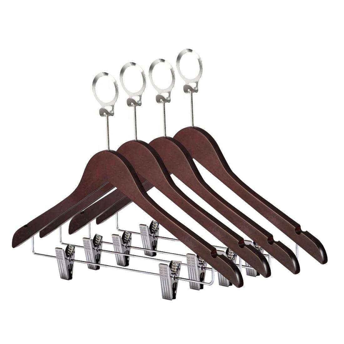 Hotel-Grade Wooden Anti-Theft Hangers  Secure Suit Coats Perfect for Living Rooms