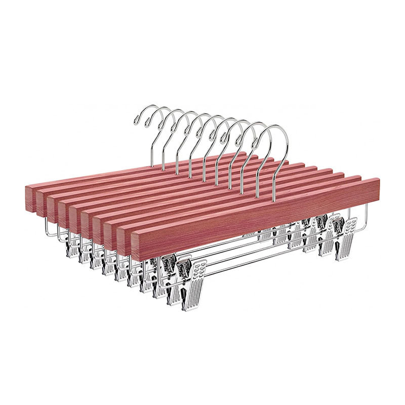 P antal ones  de  madera  de  ced ro  ro jo  americano  natural  per chas  de  madera  de  ced ro  con  2  cli ps  aj usta bles  per chas  inferi ores  para  pantal ones  jeans  pantal ones  cort os