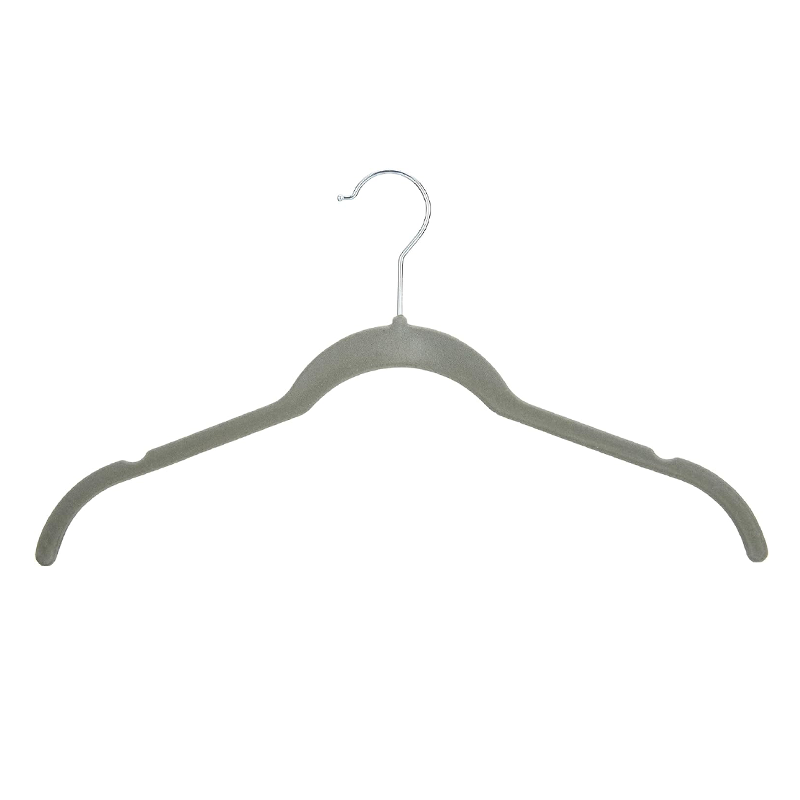 Gray Silver Slim Velvet Non Slip Shirt Clothes Hangers 30 Pack Factory Supply